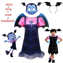 Платье для маленьких девочек Vampirina vestidos, Рождественский костюм принцессы для детей, детская одежда, детские маскарадные платья Маленькая девочка на Хэллоуин