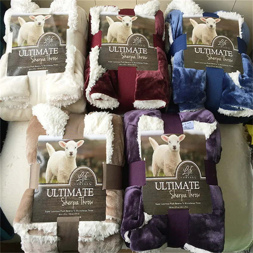 Hot Sale American Ultimate Sherpa Throw Blanket Cashmere Blanket Nap Warm Leg Cover With Nap And