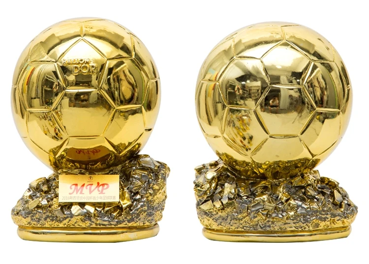 

24 cm Ballon D'OR Trophy for Sale Resin Best Player Awards Golden Ball Soccer Trophy Mr Football trophy