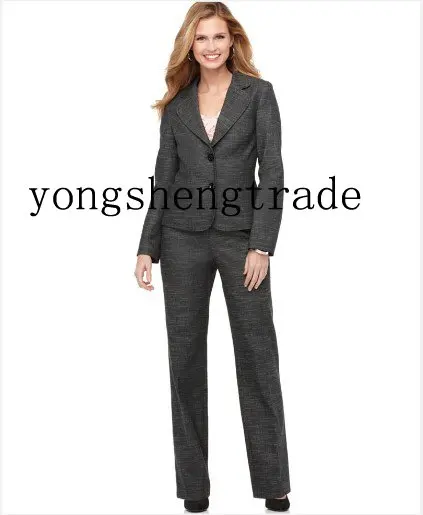 grey formal suit for ladies