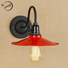 Lámpara de pared de hierro simple moderna vintage luz LED de pared de campo con 3 colores para Baño, Dormitorio, vestíbulo, sala de estar, restaurante, cafetería