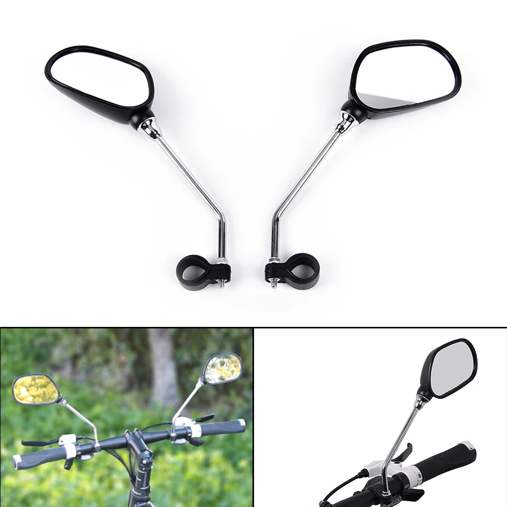 1 Pair Bicycle Rear View Glass Mirror Bike Cycling Wide Range Back