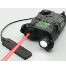 AN/PEQ-15 Red Dot Laser with White LED Flashlight 270 Lumens for Standard 20mm rail Night Vision Hunting Rifle Battery Case