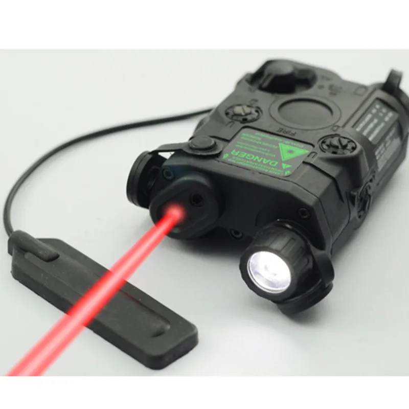 AN/PEQ-15 rojo punto láser blanco LED linterna 270 lúmenes para el Rifle de caza de visión nocturna estándar de 20mm caja de la batería elemento - 1
