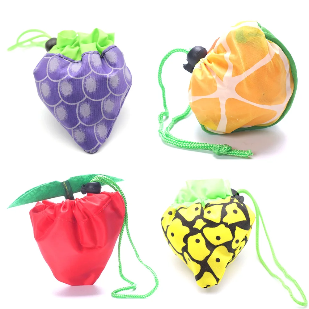 Various Fruit Strawberry Folding Reusable Grocery Shopping Bags Nylon
