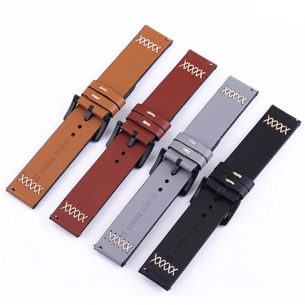 Leather Watch Band Watch Straps for Samsung Watch Quartz Sport Smart