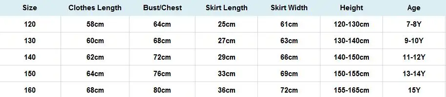 Latin dress size