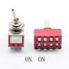 1 PC NEW Red 12 Pins ON-OFF-ON/ON ON 3/2 Position Mini Toggle Switch AC 6A/125V 2A/250V With Solder Terminal waterproof ► Photo 2/4