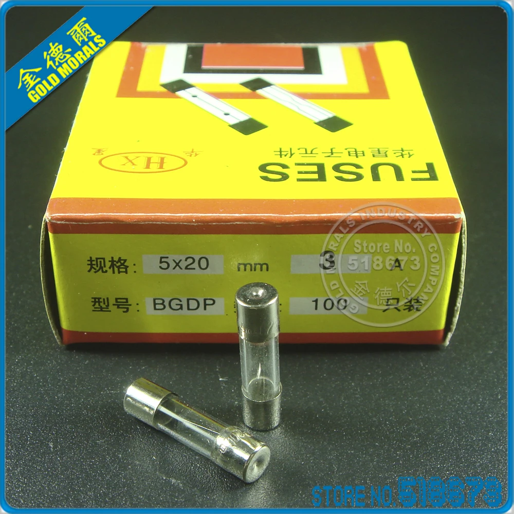 100pcs/lot Fast Quick Blow Glass Tube Fuse 5x20mm 250V 3A F3AL250Vfuse