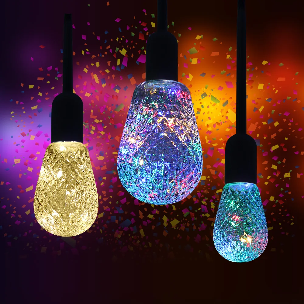 Новый стиль AC 85 265V E27 светодиодный медный провод гирлянды лампы RGB теплый белый