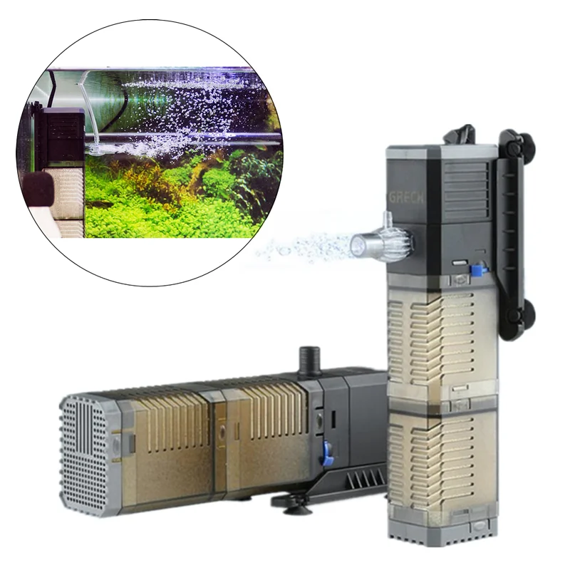 

Super 4 In 1 Sunsun Internal Aquarium Filter Water Pump Multifunction Fish Tank Filter Wave Maker Water Circulation Air Pump