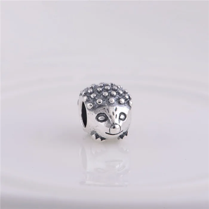 

Wholesale 925 Sterling Silver DIY Threaded Hedgehog Charm Bead Fit Original Brand Charms Bracelet jewelry LW064
