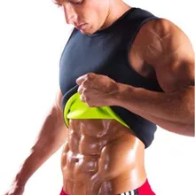 Мужская Неопреновая спортивная форма с коротким рукавом с подогревом пот Фитнес Бег сауна утягивающая одежда