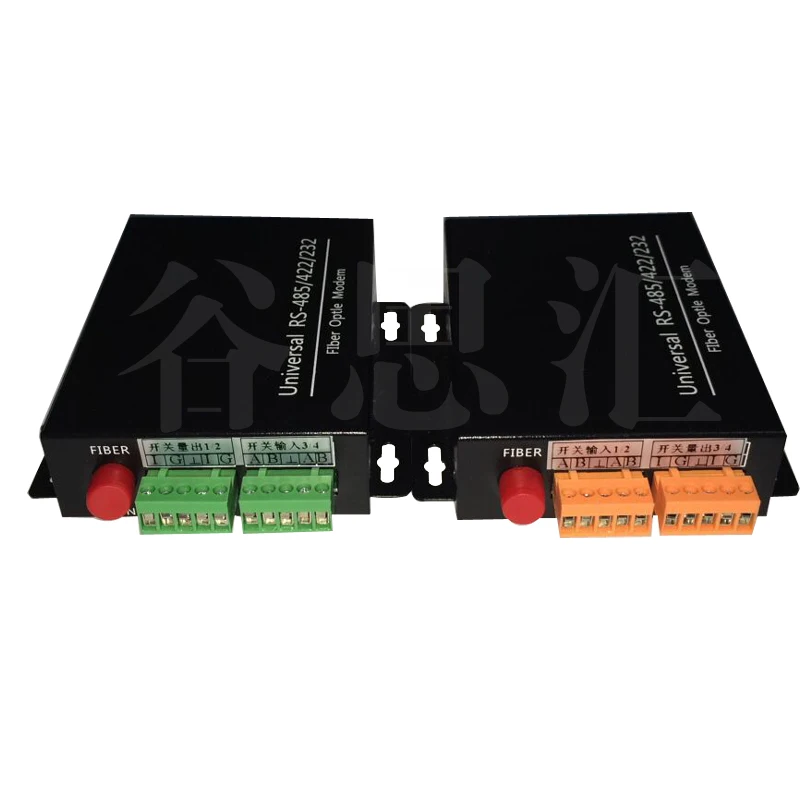 1 pair 2 channel bi directional digital switch sensor signal input output by optical fiber optic
