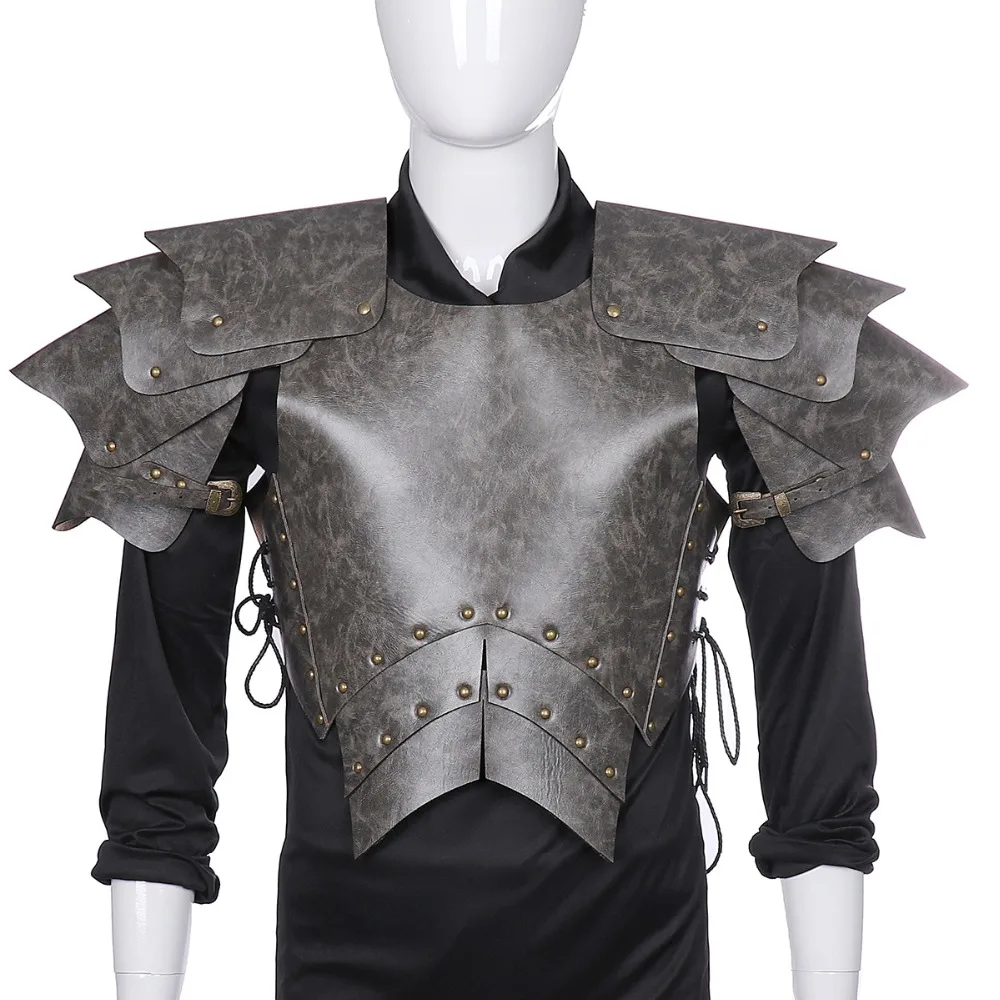 H& ZY/костюм героя средневекового рыцаря арца для взрослых мужчин, черная Броня воина, бронежилет, снаряжение в римском стиле, однотонное снаряжение, куртка, одежда