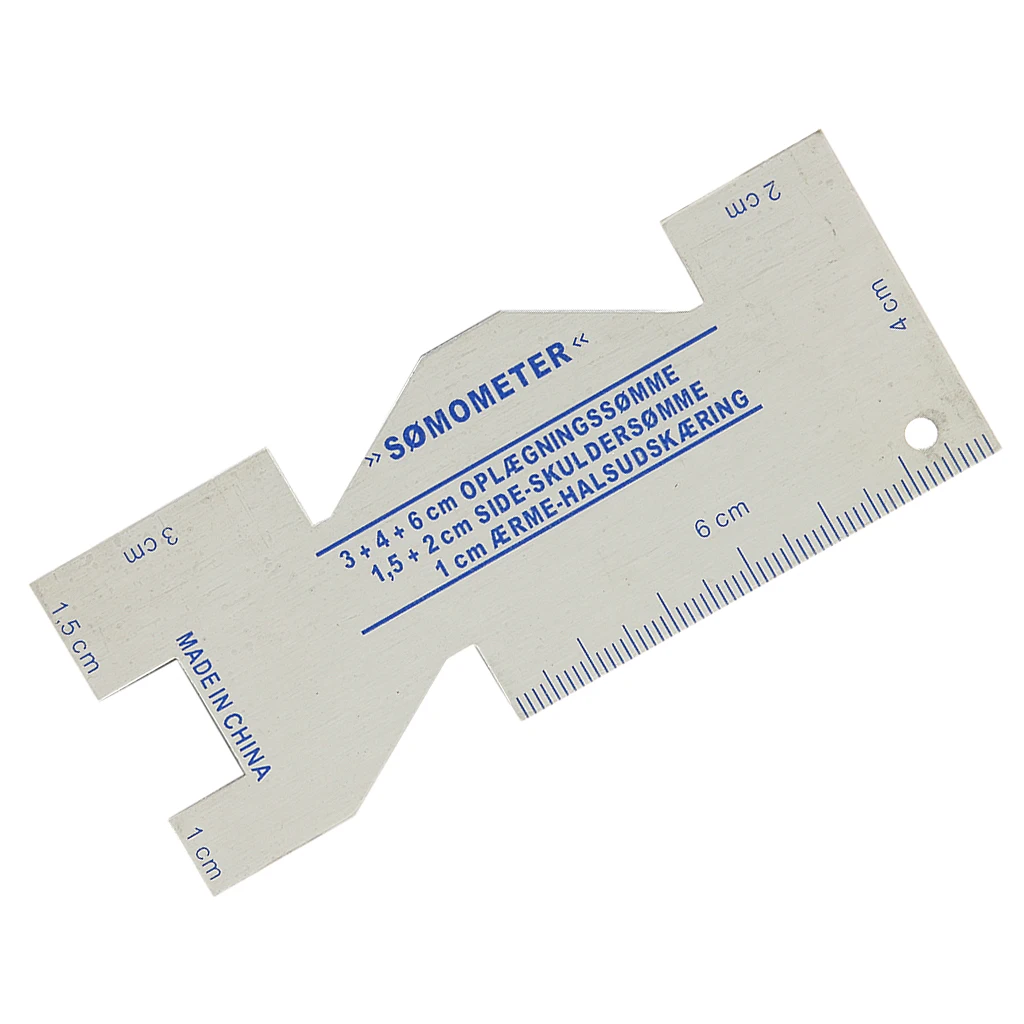 

Metal Patchwork Ruler Somometer Sewing Gauge Rulers Quilting Measurement for Sewing DIY Hand Crafts Supplies - 10x4cm