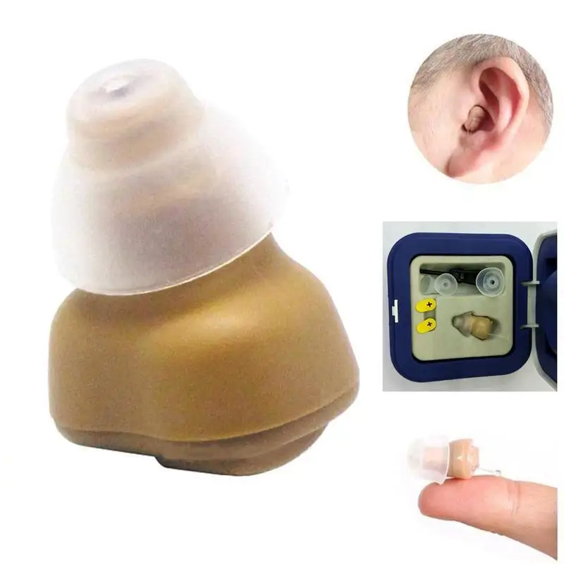 Горячая Распродажа, Регулируемый мини Ультра маленький Невидимый усилитель звука, слуховой аппарат для ушей, маленький внутренний Лучший усилитель звука - Цвет: Белый