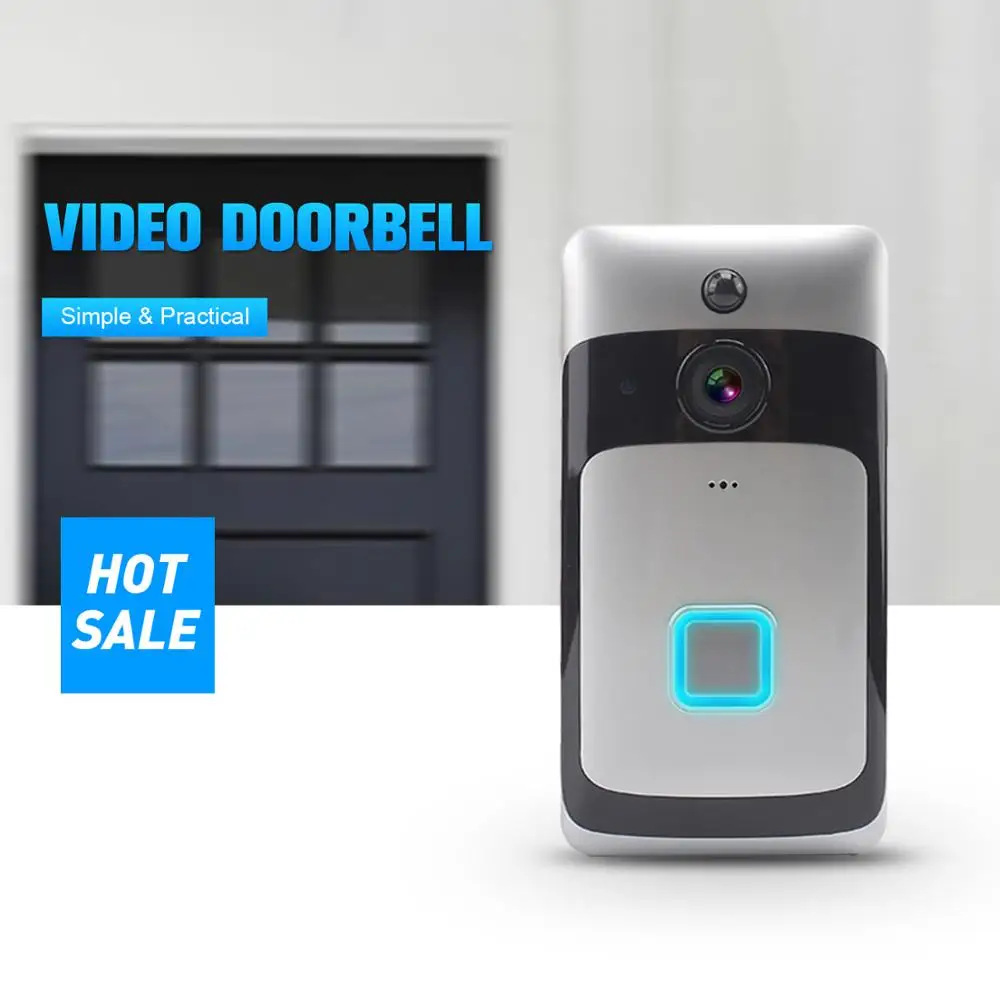 

HAHI Video Intercom Waterproof 720P HD Wireless WiFi Video Doorbell IR Camera Night Vision Two Way Audio Doorbell