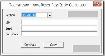 

Techstream ImmoReset PassCode Keygen For Toyota version 8.00.034 - 12.00.124