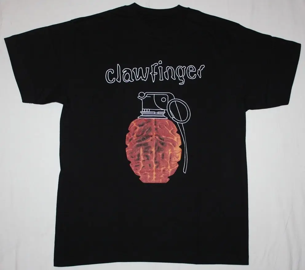CLAWFINGER использовать ваш BRAIN➕ вниз BIOHAZARD угольная камера Новый черный футболка