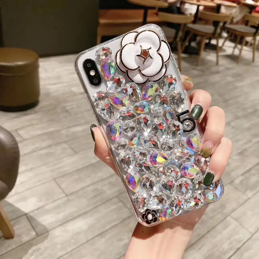 Чехол XINGDUO с блестящими цветами и стразами для Huawei Nova 3 3I 4 прозрачный чехол из ТПУ