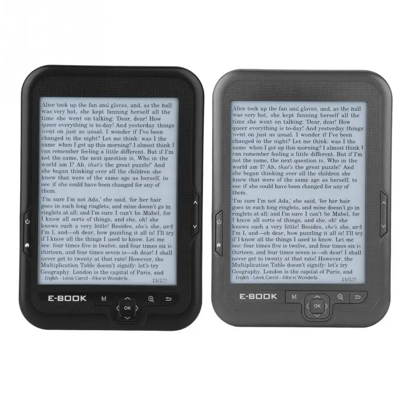 Портативный E book reader 6 дюймовый с разрешением 800x600 и синей крышкой 300DPI 16 ГБ 8 4