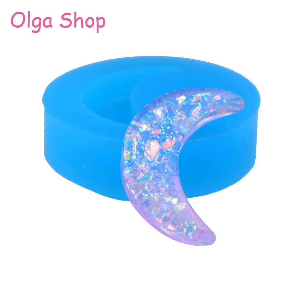 

PYL611 27mm Crescent Silicone Mold - Luna Moon Flexible Mold Cake Topper, Sugarcraft, Fondant, Jewelry, Resin, Pendant, Candy