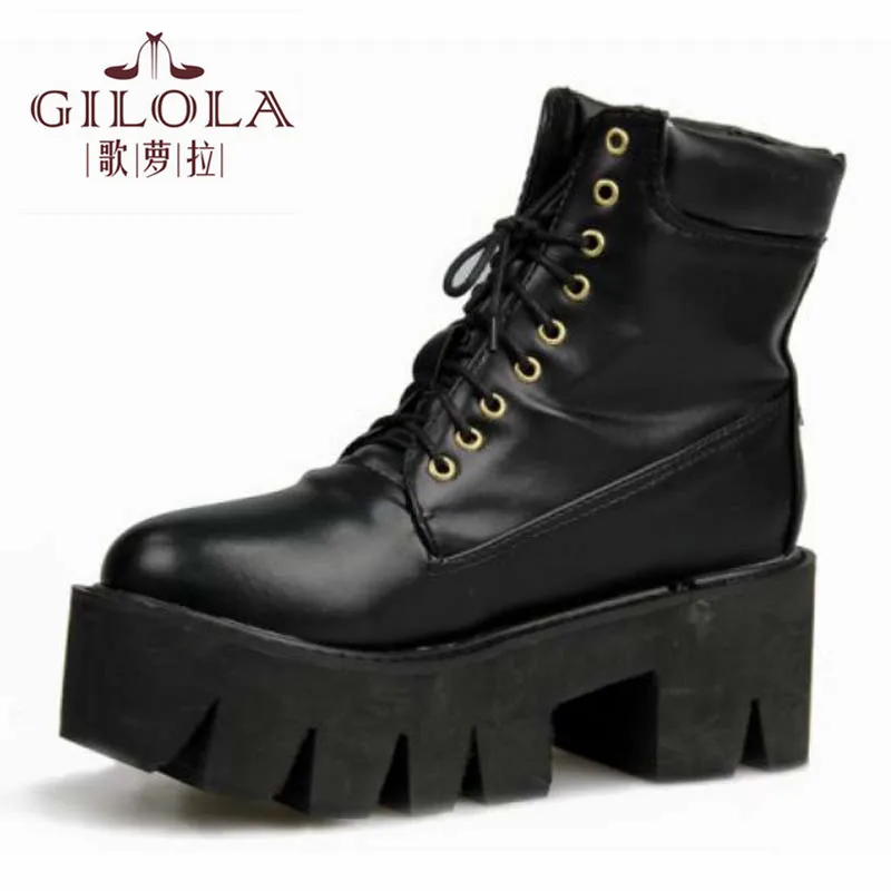 

new size 34-43 fashion ankle women's platform high heels women boots shoes woman autumn winter boots best #Y1090527F