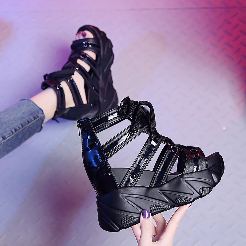 Fashion Women Sandals 11 High Heels Casual Chunky Sandals Woman Summer Increase Shoes Platform Wedges Increase Slippers Slides Fashion Women Sandals 11 High Heels Casual Chunky Sandals Woman Summer Increase Shoes Platform Wedges Increase Slippers Slides