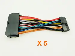 5 шт. 14 см ATX PSU Стандартный 24Pin женский мини 24 P мужской внутренний адаптеры питания конвертер кабель провода для DELL 780 980 760 960 PC
