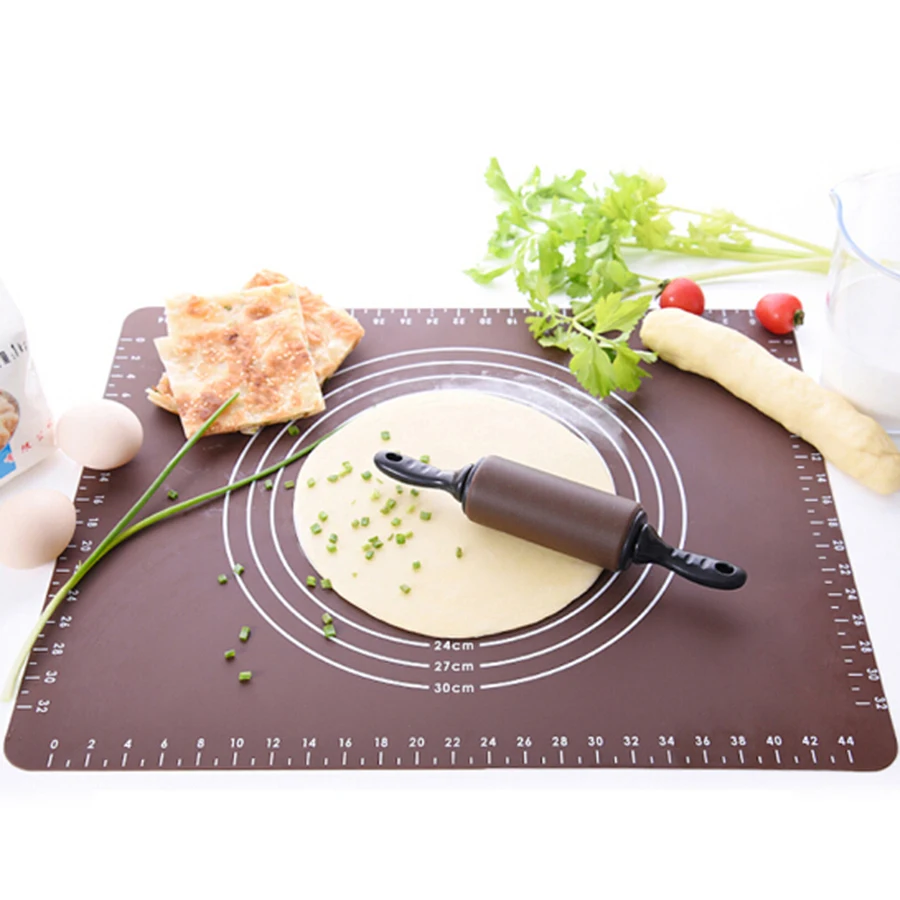 

Large Mat Silicone Rolling Stick Handle Rolling Pin Cake Fondant Kitchen Craft Board Pastry Rodillos Fondant Baking Tool 50D2005