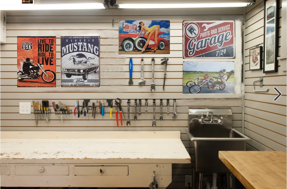 

Vintage car tin Signs Bar Pub Home Wall Decor Retro Metal Art Poster Metal Plate Plaques Vintage Retro Bar Sign garage rule sign