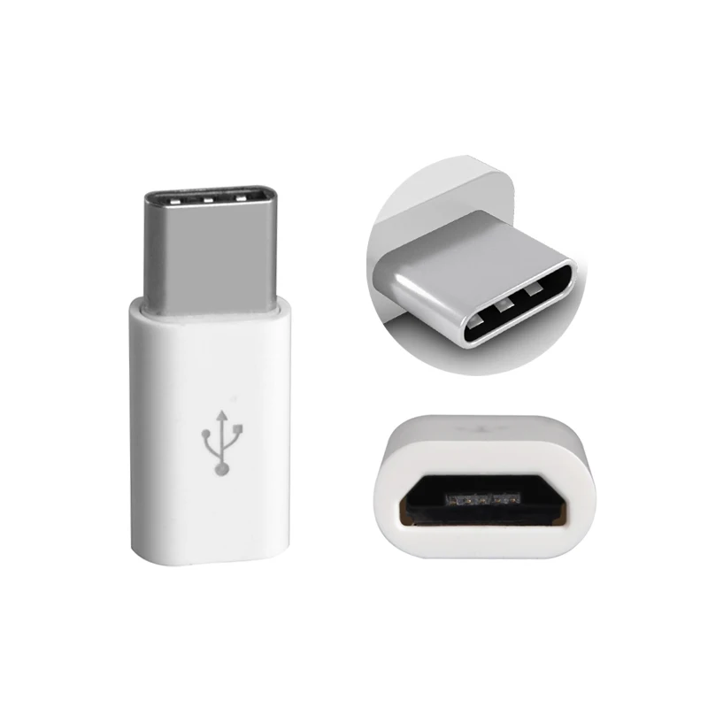 

Micro USB to Type-C Type C Adapter Sync Charge TypeC Connector ABS Inserted From Both Side Size New Arrival