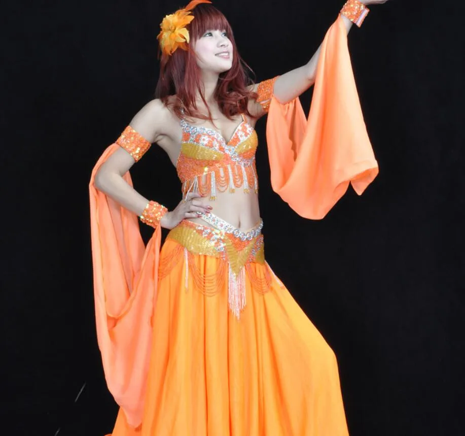 Женский танец живота рукава шифон индийский танцевальный костюм аксессуар 12 Разноцветные в продаже