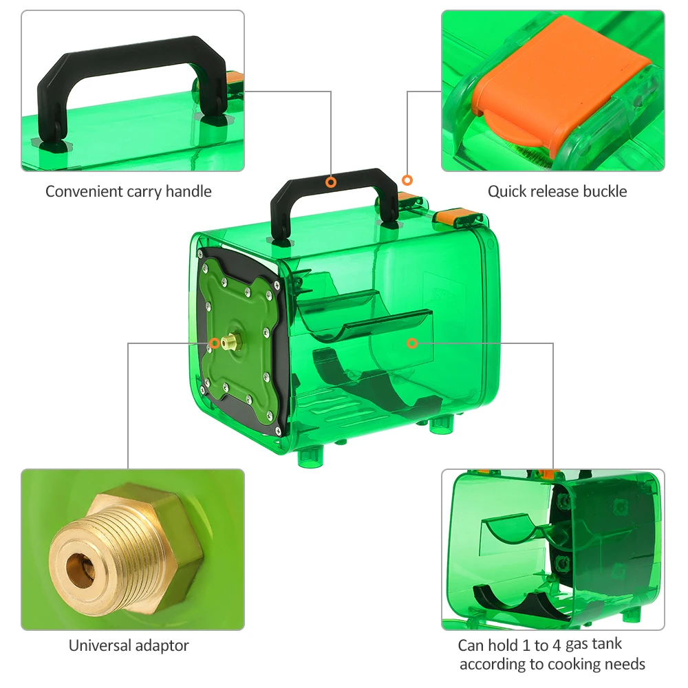 

BRS Portable Picnic Travel Camping Stove Power Gas Bottle Case Outdoor Energy Warehouse Unit Bin Stove Cylinder Gas Bin BBQ Tool