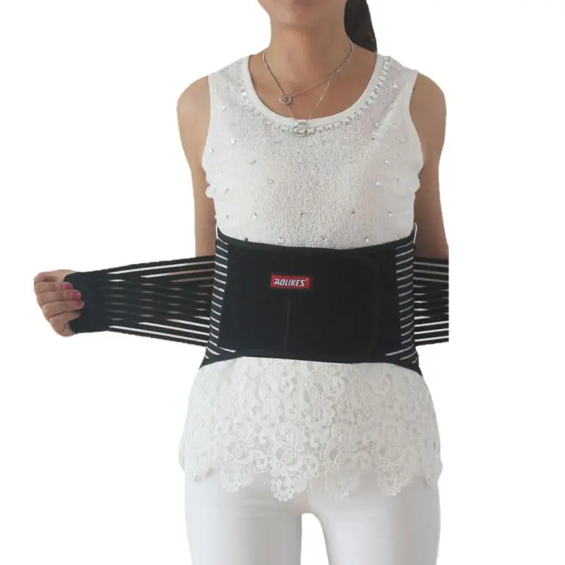 Бодибилдинг поясничной поддержка талии эластичные дышащие сетки здоровье и гигиена с сталь сзади Brace ремни