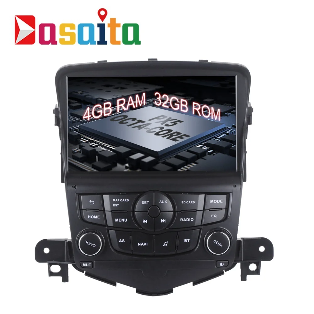 Dasaita " Android 9,0 Восьмиядерный Автомобильный gps для Chevrolet Cruze 2008-2011 без DVD с 4 Гб стерео Авто Радио Аудио головное устройство DAB - Цвет: 4G-32G car player