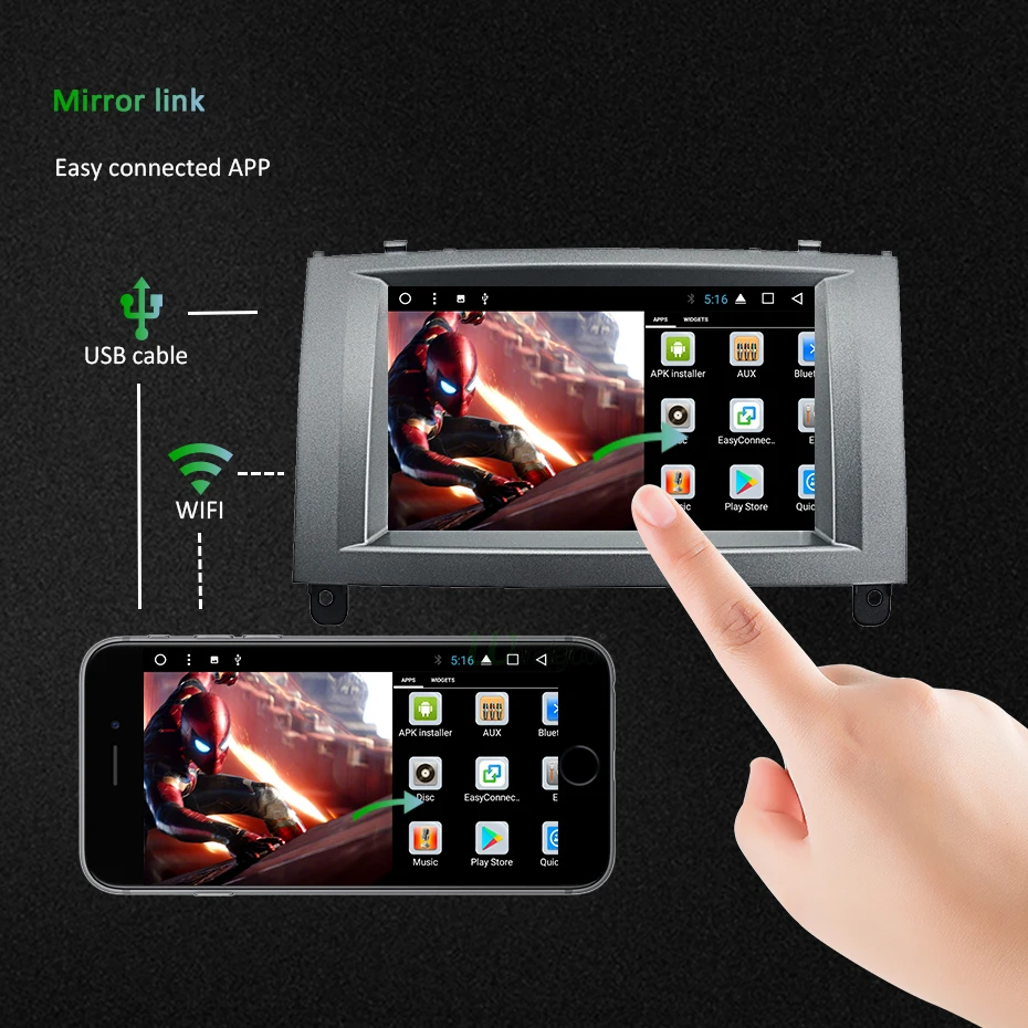 Perfect Android 9.0 DSP Auto GPS for Peugeot 407 2004 2005 2006 2007 2008 2009 2010 Multimedia Screen Navigation Stereo Radio DVD Player 5