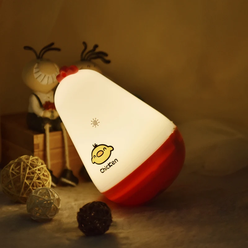 Новый стиль стакан курица LED ночник с USB Перезаряжаемые для подарка 2 Pack|led night