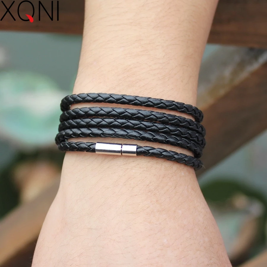 Leather Wrap Men Bangles #3
