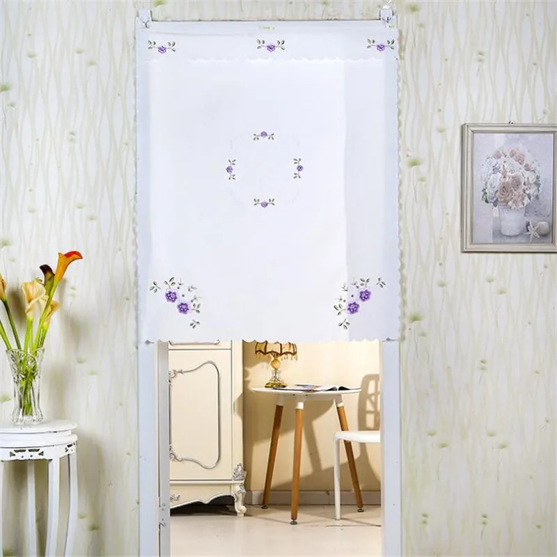 

Chinese Style Flower Print Door Curtain Toilet Kitchen Half Curtain Noren Curtain Doorway Feng Shui Door Curta