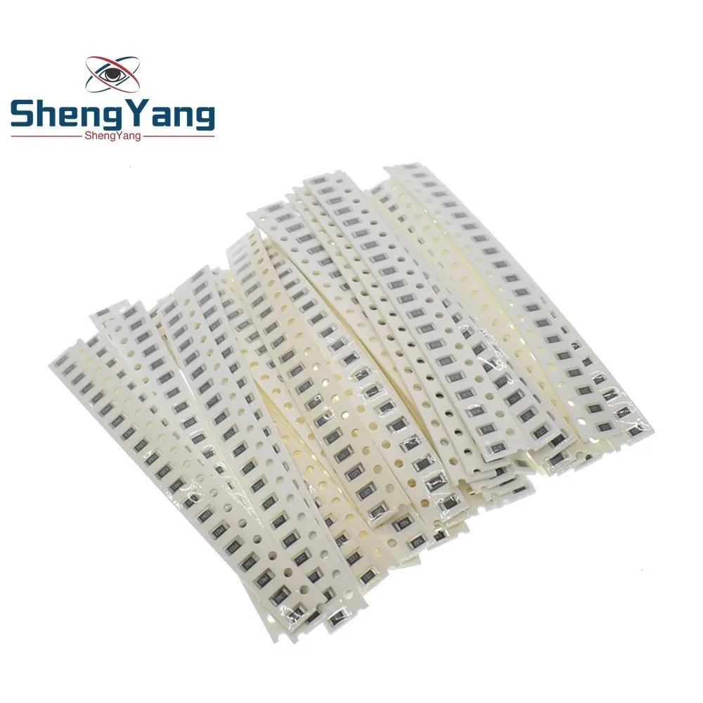 

ShengYang 0603 0805 1206 SMD Resistor Kit Assorted Kit 1ohm-1M ohm 1% 33valuesX 20pcs=660pcs Sample Kit