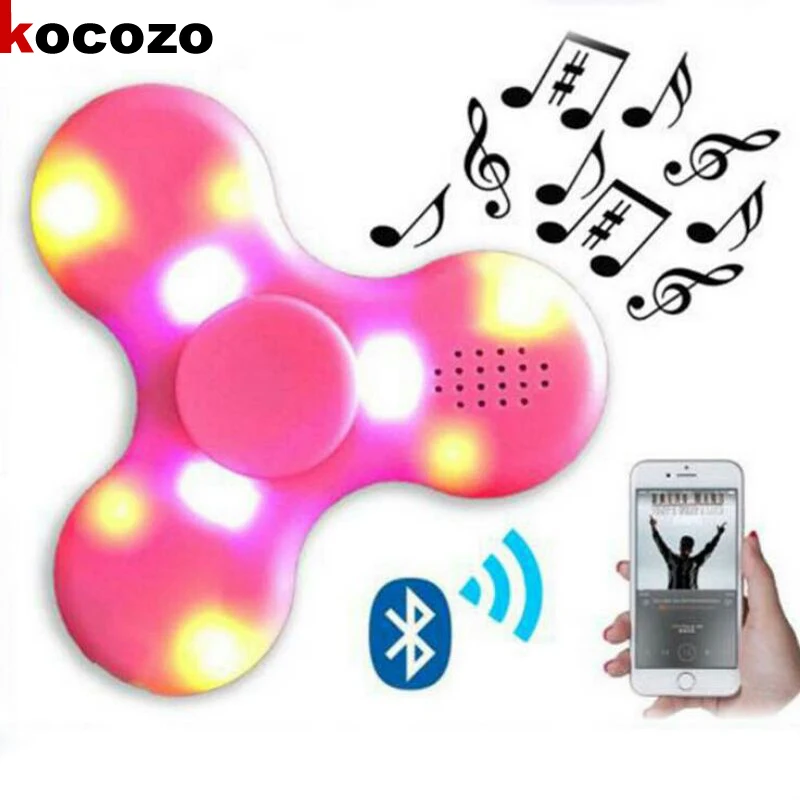 

New Hand Spinner with Bluetooth Toy Stress Cube Fashion EDC Toy Hand Fidget Toys for Children Fidget Spinner with Switch