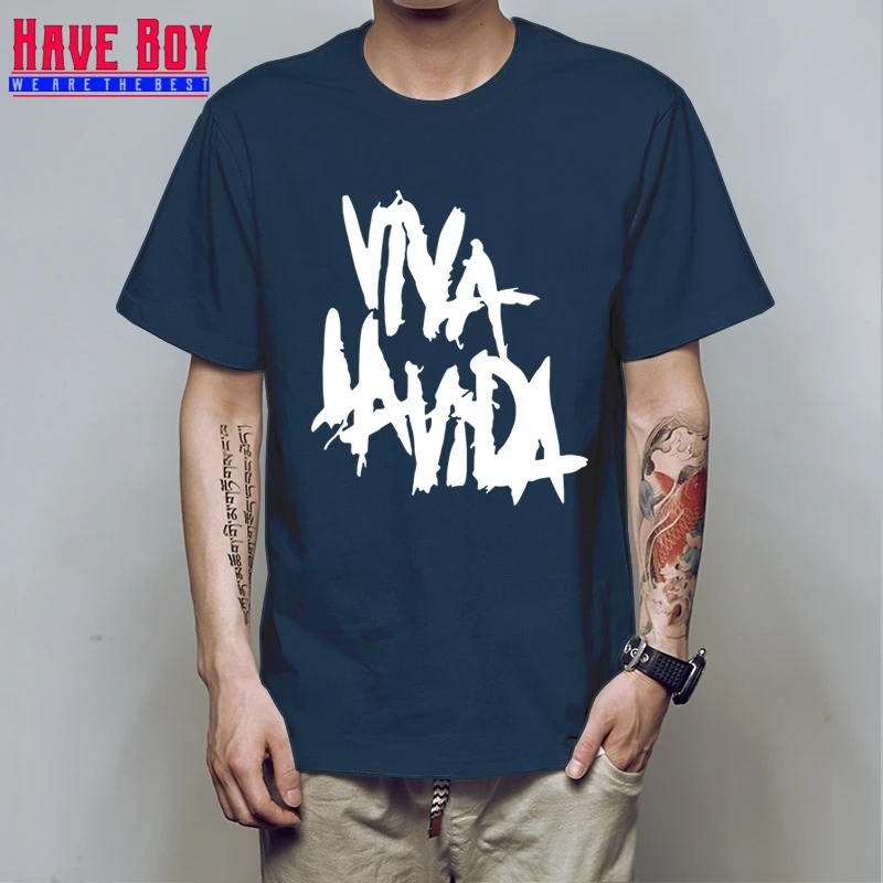 HAVE BOY Rock Coldplay Viva la vida свободная Мужская футболка для мужчин новая хлопковая Повседневная футболка с короткими рукавами Camisetas Masculina HB160