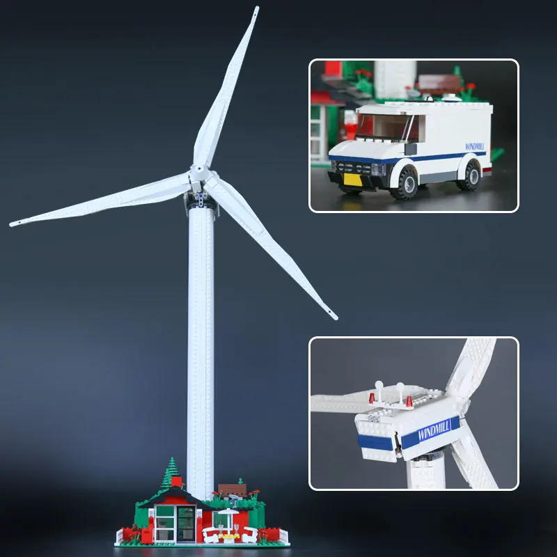 873 шт 37001 уличная серия совместима с 4999 Vestas ветряная турбина детские строительные