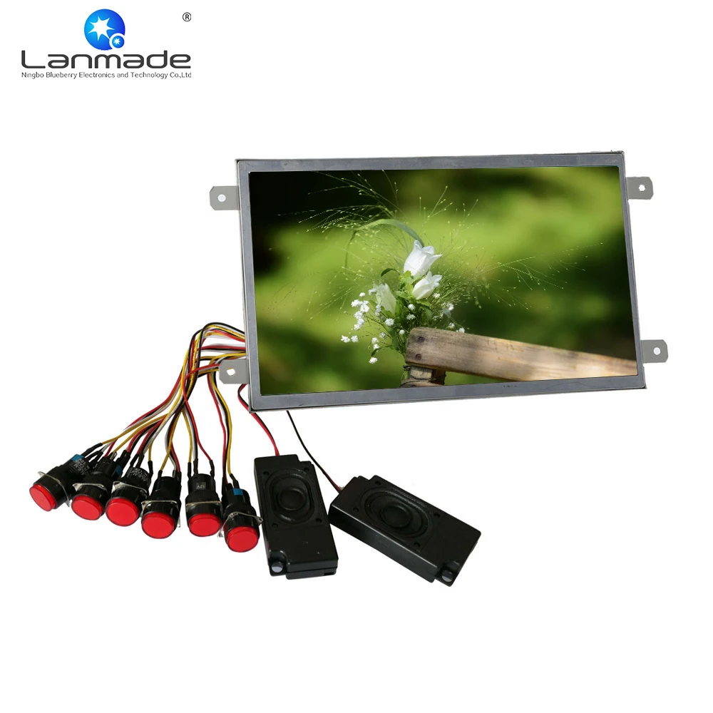 

Hot sale 10 inch 6 pcs buttons full hd open frame tft lcd led monitor advertising display
