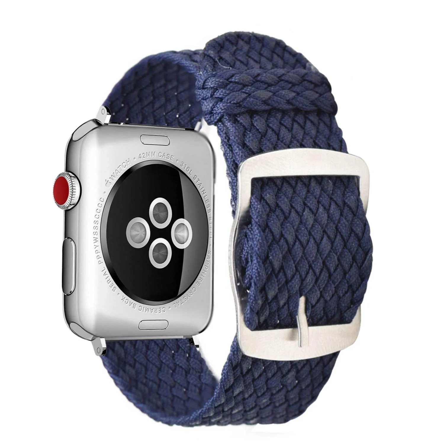 Мягкий дышащий нейлоновый полиэстеровый ремешок для часов Apple Watch, ремешок серии 4, 3, 2, 1, спортивный браслет, ремешок для iwatch 4, ремешок 40 мм, 44 мм - Цвет ремешка: Синий