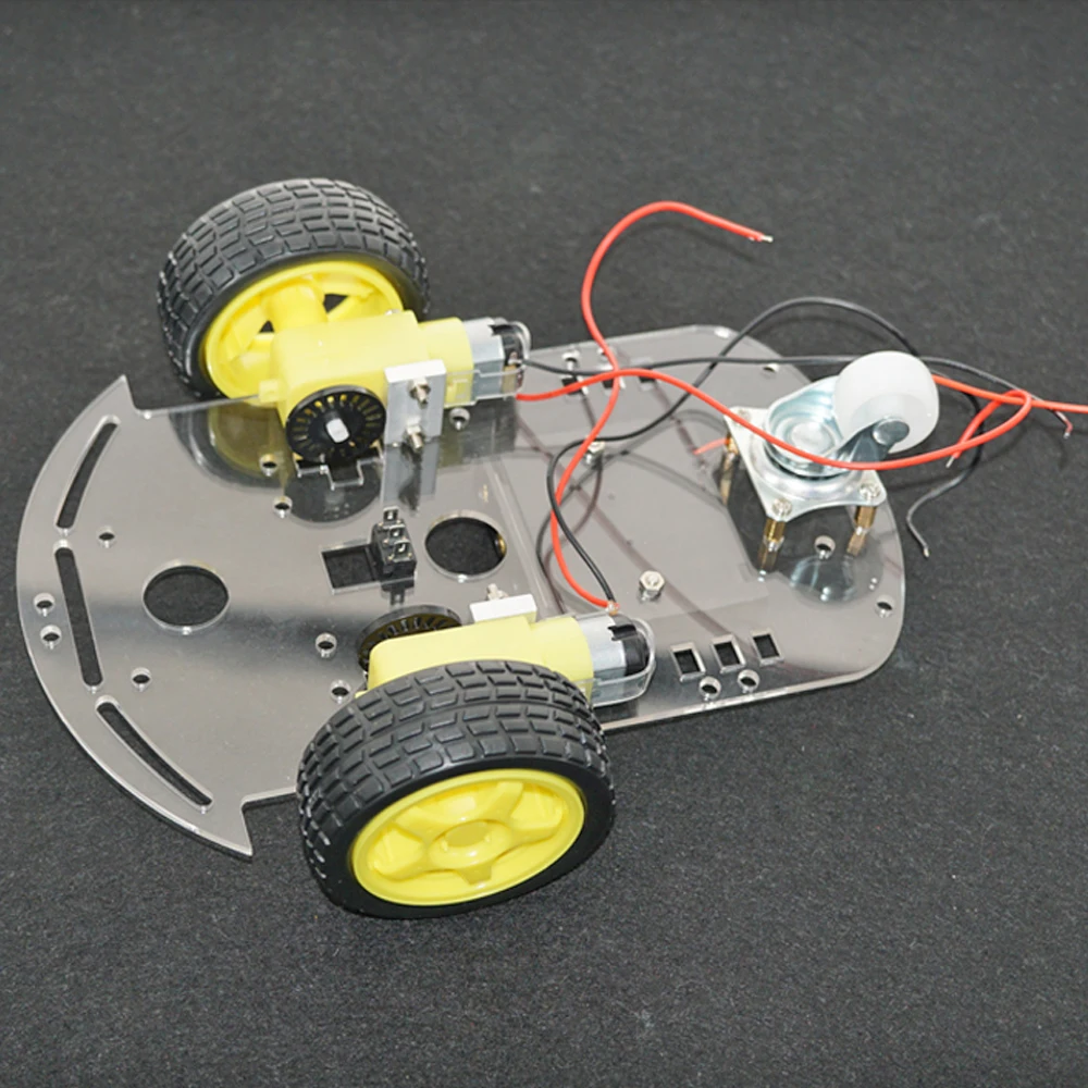 High Tech DIY Robot Kit Line tracing car smart chassis car Kit with speed encoder battey holder for Arduino (4)