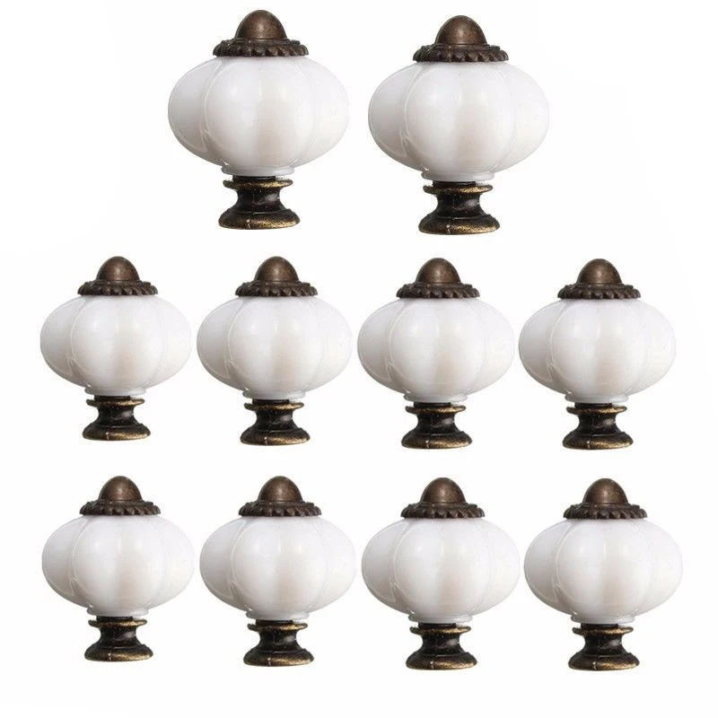 

SHGO HOT-10Pcs Vintage Cupboard Wardrobe Door Knobs Cabinet Drawer Pull Handle Chic Decor