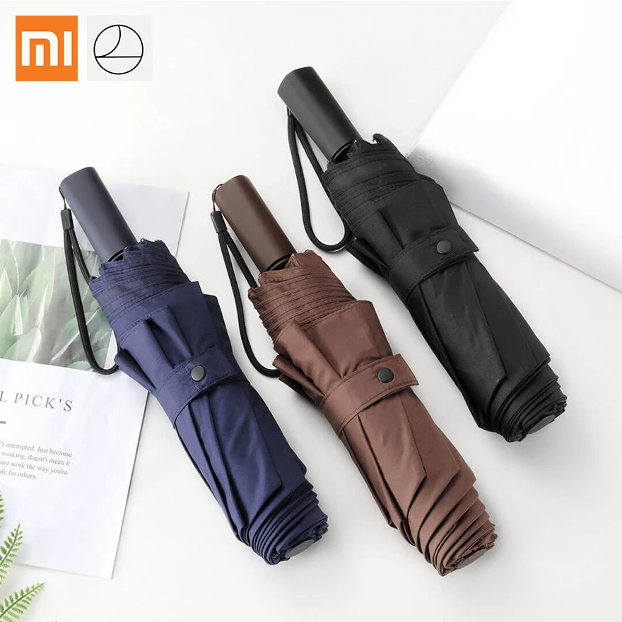 Xiaomi LSD, repelente agua, nivel 4, protección solar UV, resistente al viento y a tres colores, paraguas Mijia|Control remoto inteligente| - AliExpress